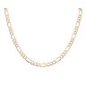 9ct Yellow Gold Diamond Cut Figaro Chain 24"
