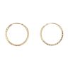 9ct Yellow Gold Patterned Twist Hoop Earrings