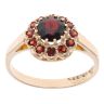 9ct Yellow Gold Garnet Cluster Ring