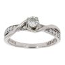 18ct White Gold 0.50ct Diamond Twist Solitaire Ring