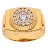 Silver Gold Plated Cubic Zirconia Watch Ring