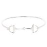 Silver Double Stirrups Bangle By Icesia
