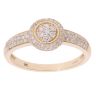 9ct Yellow Gold 0.47ct Diamond Cluster Ring by Anya Belle