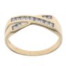 18ct Yellow Gold 0.30ct Brilliant Cut Diamond Crossover Ring