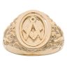 9ct Yellow Gold Patterned Masonic Signet Ring