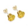 9ct yellow gold 7mm citrine CZ stud Earrings