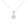 9ct Yellow Gold 0.50ct Diamond Cluster Pendant And Chain 18"