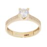 14ct Yellow Gold Cubic Zirconia Single Stone Ring