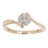 9ct Yellow Gold 0.25cts Diamond Cluster Ring by Anya Belle