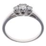 18ct White Gold 0.33ct Brilliant Cut Diamond Trilogy Ring