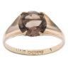 9ct Yellow Gold Smoky Quartz Single Stone Ring