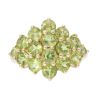 9ct Yellow Gold Peridot Fancy Cluster Ring