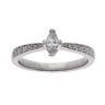 Platinum 0.50cts Marquise Cut Diamond Solitaire Ring