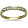 9 Carat Yellow Gold 0.10pts Channel Set Half Eternity Ring