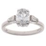 18ct White Gold 1.75ct Oval And Baguette Cut Diamond Ring