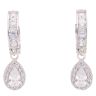 Silver Cubic Zirconia Hoop And Teardrop Charm Earrings by Icesia