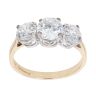 14ct Yellow Gold Cubic Zirconia Three Stone Ring