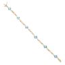 14ct Yellow Gold Blue Topaz Bracelet 7.5"