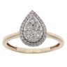 9ct Yellow Gold 0.40ct Brilliant Cut Diamond Cluster Ring