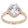 9ct Yellow Gold Colourless Gemstone Solitaire Ring