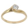 18ct Yellow Gold 0.33ct Brilliant cut Diamond Twist Solitaire Ring
