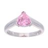 9ct White Gold Pink Gem Stone Set Ring