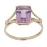 9ct Yellow Gold Amethyst Single Stone Ring