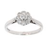 9ct White Gold 0.30ct Diamond Daisy Cluster Ring