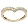 9ct Yellow Gold 0.15ct Diamond Wishbone Ring
