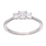 18ct White Gold 0.50ct Princess Cut Diamond Trilogy Ring