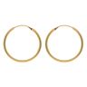 22ct Yellow Gold Classic Plain Hoop Earrings