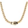 14ct Yellow Gold Monaco Loop Plain Lock Chain 18"
