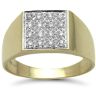 9ct Yellow Gold 0.25ct Diamond Signet Ring