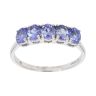 9ct White Gold Five Stone Tanzanite Ring