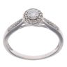 9ct White Gold 0.25ct Brilliant Cut Diamond Halo Cluster Ring