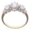 9ct Yellow Gold Cubic Zirconia Three Stone Ring