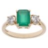 9ct Yellow Gold Cubic Zirconia and Chalcedony Ring