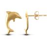 9ct Yellow Gold Dolphin Studs