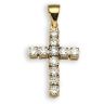 18ct Yellow Gold 1.50ct Diamond Set Cross Pendant