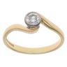 18ct Yellow and White Gold 0.25ct Solitaire Diamond Ring