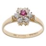 9ct Yellow 0.05ct Diamond and Ruby Full Eternity Ring