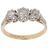 18ct Yellow Gold 0.35ct Brilliant Cut Diamond Trilogy Ring