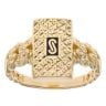 14ct Yellow Gold Monaco Alternate Flex Patterned Signet Ring