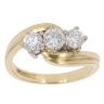18ct Yellow Gold 0.75ct Brilliant Cut Diamond Trilogy Ring