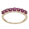9ct Yellow Gold Amethyst Seven Stone Ring