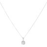 9ct White Gold 0.40ct Diamond Cluster Pendant and Chain 18"