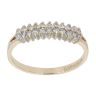 9ct Yellow Gold 0.20ct Diamond Two Row Ring