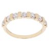 9ct Yellow Gold Cubic Zirconia Half Eternity Ring