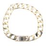 9ct Yellow Gold Bark Textured Curb Bracelet 8.5"