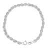 Silver Rope Bracelet 7" By Icesia